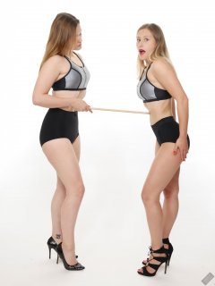 2019-05-04 Tummy in! Fabiene and CloEliza work on their posture and deportment