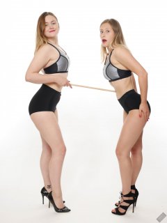 2019-05-04 Tummy in! Fabiene and CloEliza work on their posture and deportment