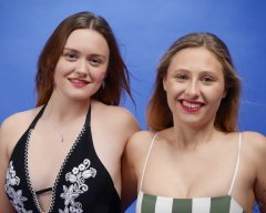 2019-05-04 CloEliza and Fabiene in their own vintage-style one-piece swimsuits