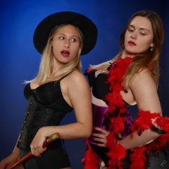 2019-05-04 Fabiene and CloEliza having fun with some serious corsetry