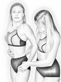 2019-05-04 Tummy in! Fabiene and CloEliza work on their posture and deportment