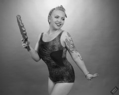 2019-05-25 KL Modelling - in vintage style Half Moon one piece swimsuit
