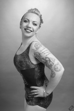 2019-05-25 KL Modelling - in vintage style Half Moon one piece swimsuit