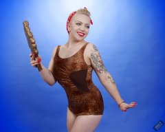 2019-05-25 KL Modelling - in vintage style Half Moon one piece swimsuit