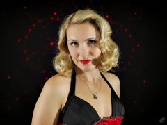 2019-09-07 VZ-Retro - in corset - lit by LED, with laser-gobo background