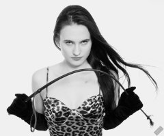 2019-12-14 Kristine Gold models her own high-leg animal print one-piece swimsuit