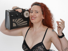 Chiara models tight black bodyshaper for her 21st anniversary shoot