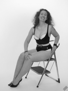 Chiara models vintage swimsuit for her 21st anniversary shoot