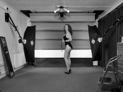 Chiara demonstrates motorised backdrop system during her 21st Anniversary shoot