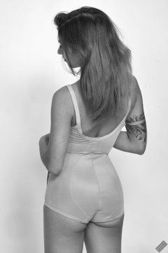 Mave D in genuine vintage pantie-corselette