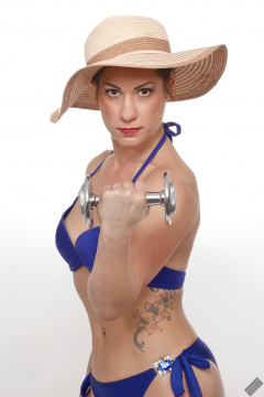 Athena Marie in her own pageant style bikini,  studio shoot 2023-02-04