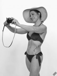 Athena Marie in her own pageant style bikini,  studio shoot 2023-02-04