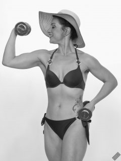 Athena Marie in her own pageant style bikini,  studio shoot 2023-02-04