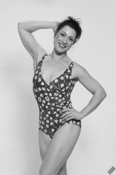 Athena Marie in vintage-style tummy-control swimsuit, studio shoot 2023-02-04