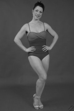 Athena Marie in vintage-style tummy-control swimsuit, studio shoot 2023-02-04