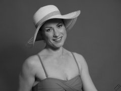 Athena Marie in vintage-style tummy-control swimsuit, studio shoot 2023-02-04
