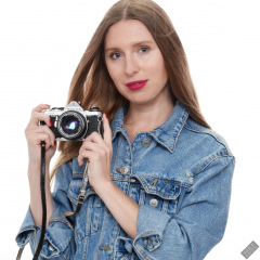 Kaya Lily in her own denim jacket and matching Daisy Duke denim shorts
