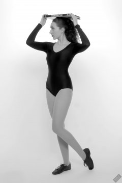 2024-04-07 Estella Rose - retro fitness in black leotard