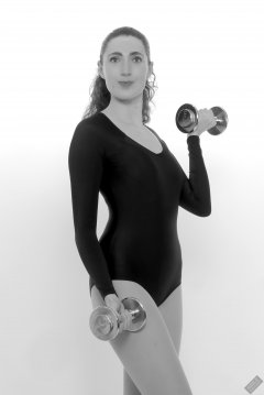 2024-04-07 Estella Rose - retro fitness in black leotard