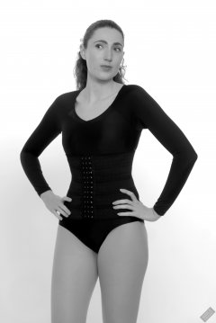 2024-04-07 Estella Rose - retro fitness in black leotard