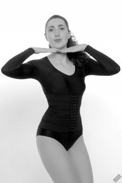 2024-04-07 Estella Rose - retro fitness in black leotard