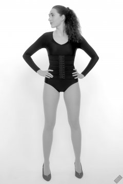 2024-04-07 Estella Rose - retro fitness in black leotard