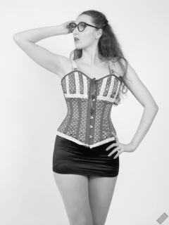 Estella Rose in her own red corset