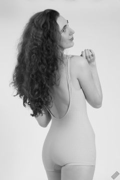 2025-06-14 Estella Rose models flourescent green leotard