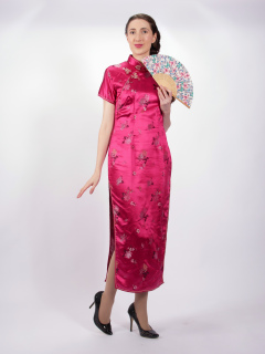 Estalla Rose tries cerise cheongsam Estalla Rose tries cerise cheongsam