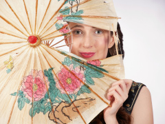 Estalla Rose in black cheongsam