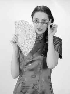 Estalla Rose tries cerise cheongsam
