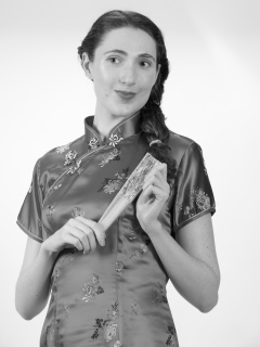 Estalla Rose tries cerise cheongsam Estalla Rose tries cerise cheongsam