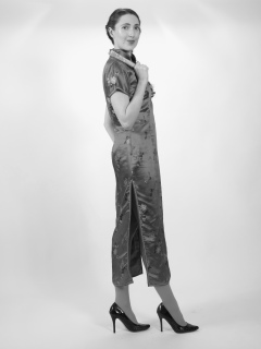 Estalla Rose tries cerise cheongsam