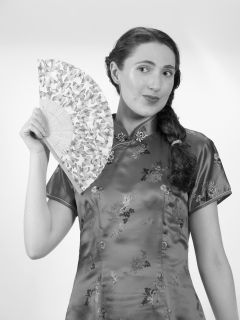 Estalla Rose tries cerise cheongsam Estalla Rose tries cerise cheongsam