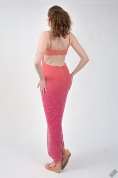 2026-08-01 Estella Rose models her own pink pageant evening dress.