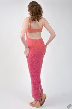 2026-08-01 Estella Rose models her own pink pageant evening dress.