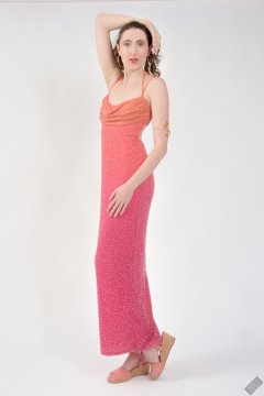 2026-08-01 Estella Rose models her own pink pageant evening dress.