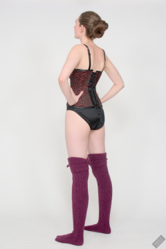 2026-09-26 Estella-Rose in maroon Vollers corset. duo woollens shoot