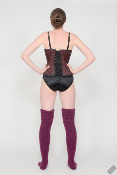 2026-09-26 Estella-Rose in maroon Vollers corset. duo woollens shoot