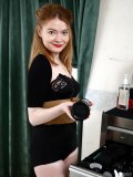 2018-02-03 Amy in black bra and black high-waist control briefs worn as hotpants, with black posture top