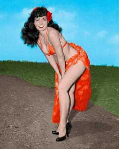 Bettie Page in colour