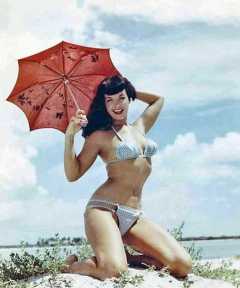 Bettie Page in colour