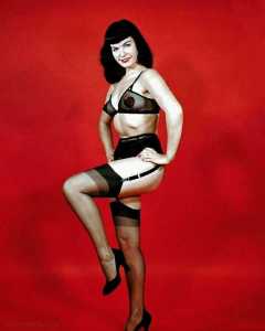 Bettie Page in colour