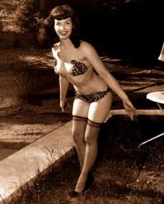 Bettie Page in colour
