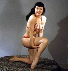 Bettie Page bikini in colour