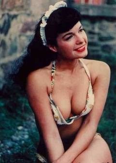 Bettie Page bikini in colour