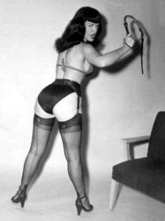 Bettie Page with whip