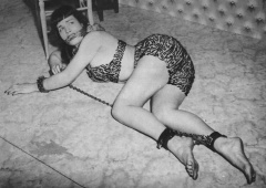 Bettie Page chained