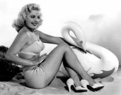 influences: Cleo Moore, two-piece swimsuit
