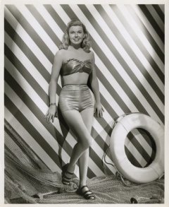 influences: Doris Day, tight two-piece swimsuit